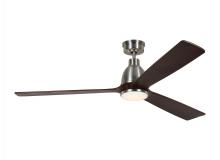 Monte Carlo Fans 3BRYSM60BSD - Bryden Smart 60" Dimmable Indoor/Outdoor Integrated LED Brushed Steel Ceiling Fan