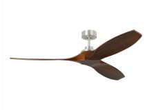 Monte Carlo Fans 3CLNSM60BS - Collins 60" Smart Indoor/Outdoor Brushed Steel Ceiling Fan with Remote Control and Reversible Mo