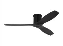 Monte Carlo Fans 3CNHSM52MBKMBK - Collins 52-inch indoor/outdoor smart hugger ceiling fan in midnight black finish