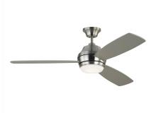 Monte Carlo Fans 3IKDR52BSD - Ikon 52-inch indoor/outdoor integrated LED dimmable ceiling fan in brushed steel silver finish