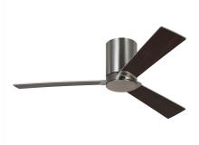 Monte Carlo Fans 3RZHR44BS - Rozzen 44-inch indoor/outdoor Energy Star hugger ceiling fan in brushed steel silver finish