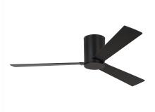 Monte Carlo Fans 3RZHR52MBK - Rozzen 52-inch indoor/outdoor Energy Star hugger ceiling fan in midnight black finish