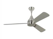 Monte Carlo Fans 3STMSM52BSD - Streaming Smart 52" Dimmable Indoor/Outdoor Integrated LED Brushed Steel Ceiling Fan