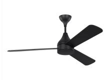 Monte Carlo Fans 3STMSM52MBKD - Streaming Smart 52" Dimmable Indoor/Outdoor Integrated LED Black Ceiling Fan