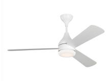 Monte Carlo Fans 3STMSM52RZWD - Streaming Smart 52" Dimmable Indoor/Outdoor Integrated LED White Ceiling Fan