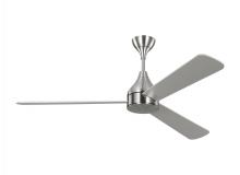 Monte Carlo Fans 3STMSM60BSD - Streaming Smart 60" Dimmable Indoor/Outdoor Integrated LED Brushed Steel Ceiling Fan