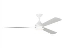 Monte Carlo Fans 3STMSM60RZWD - Streaming Smart 60" Dimmable Indoor/Outdoor Integrated LED White Ceiling Fan