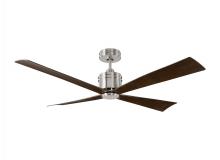 Monte Carlo Fans 4LNCR56BS - Launceton 56-inch indoor/outdoor Energy Star ceiling fan in brushed steel silver finish