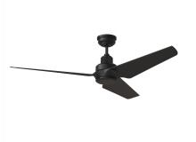 Monte Carlo Fans 3RULSM52MBKD - Ruhlmann Smart 52" Dimmable Indoor/Outdoor Integrated LED Midnight Black Ceiling Fan