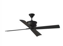 Monte Carlo Fans 4SBWR56MBK - Subway 56" Indoor/Outdoor Midnight Black Ceiling Fan with Handheld Remote Control