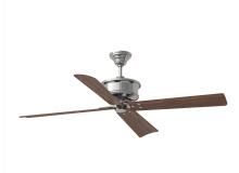 Monte Carlo Fans 4SBWR56PN - Subway 56" Indoor/Outdoor Polished Nickel Ceiling Fan with Handheld Remote Control