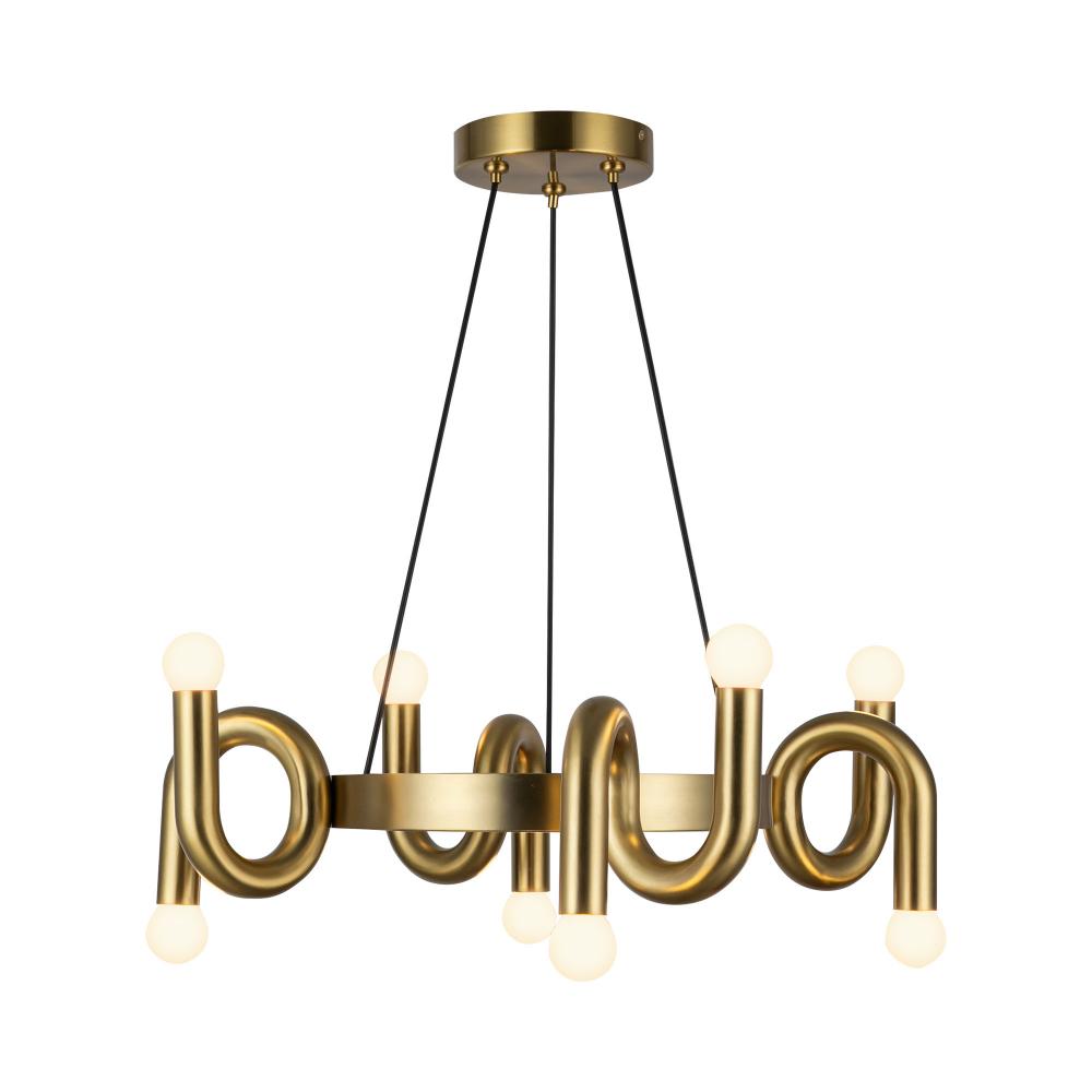 Sadie 23-in Brushed Gold Socket Chandelier