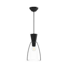 Alora Lighting PD534007MBCL - Arlo 7-in Clear Glass/Matte Black 1 Light Pendant