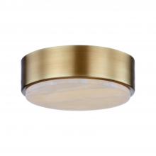 Alora Lighting FM325108VBAR-5CCT - Blanco 8-in Vintage Brass/Alabaster LED Flush Mount