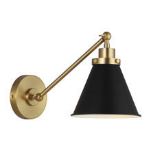 Generation - Designer CW1121MBKBBS - Wellfleet Single Arm Cone Task Sconce