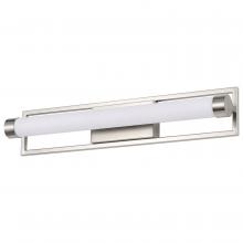 Nuvo 62/1542 - Canal Medium Vanity; LED; Brushed Nickel Finish; White Acrylic Lens