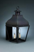 Northeast Lantern 7631-AC-MED-SMG - Curved Top Wall Antique Copper Medium Base Socket Seedy Marine Glass