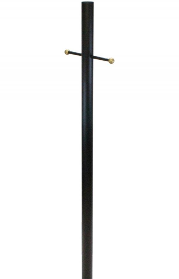 10' ALUM POST 2.95 X .050 X 120" BLACK POST