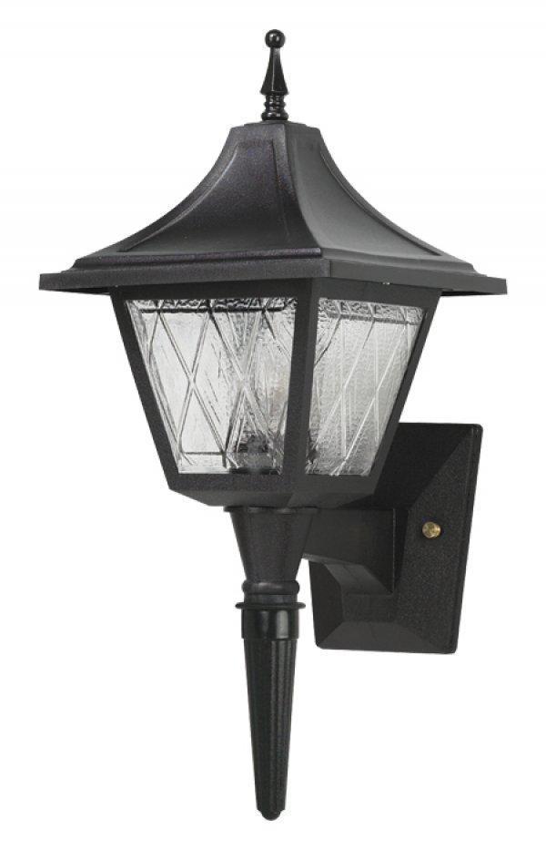 VANGUARD WALL LANTERN BLACK W/CLEAR BEVELED LENS