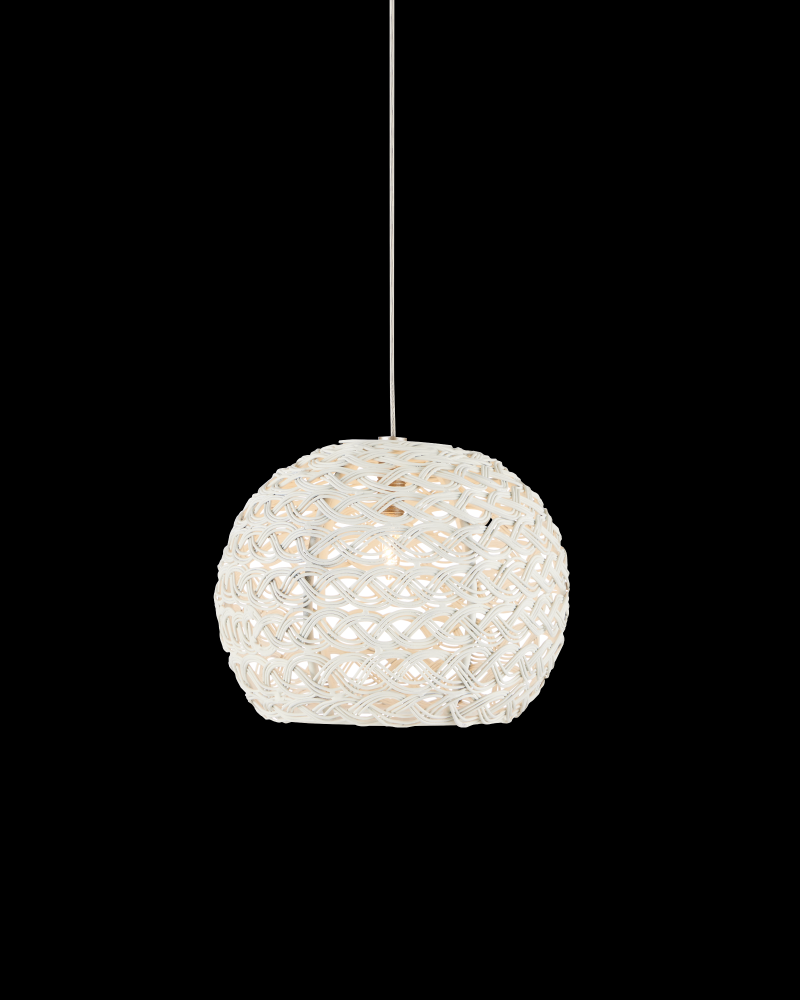 Piero White 1-Light Round Mult