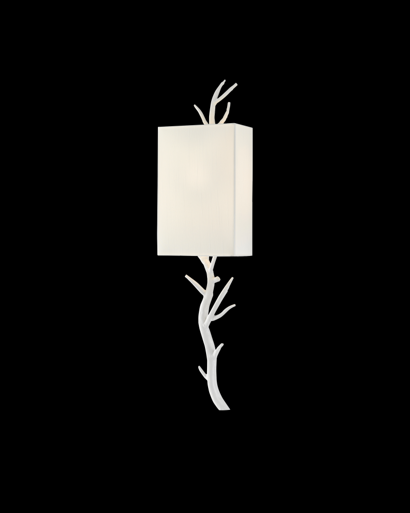 Baneberry White Wall Sconce, W