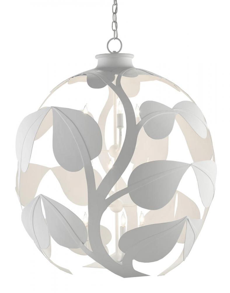 Plumeria White Orb Chandelier