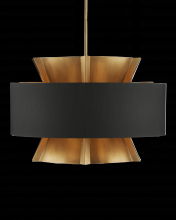 Currey 9000-0970 - Oxenwood Brass & Black Chandel