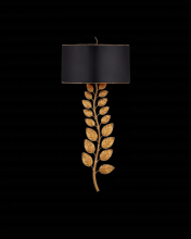 Currey 5221 - Birdwood Gold Wall Sconce, Bla