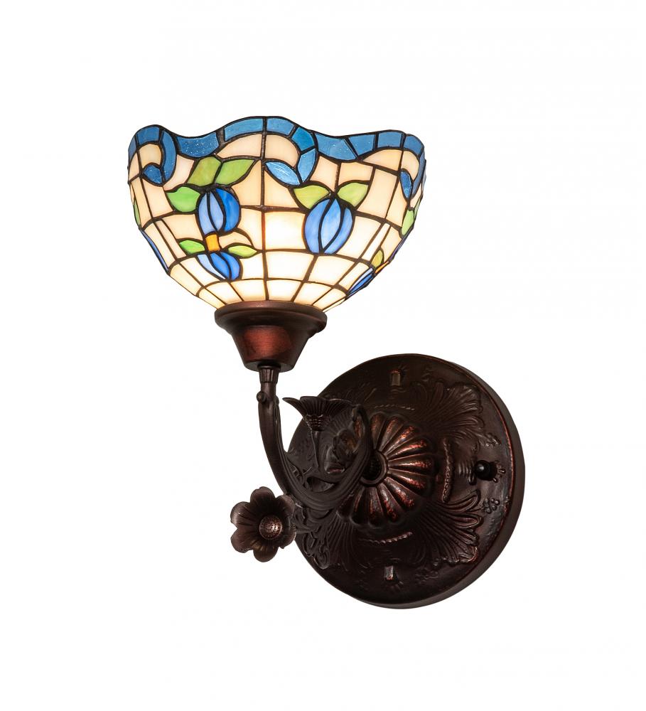 8" Wide Roseborder Wall Sconce