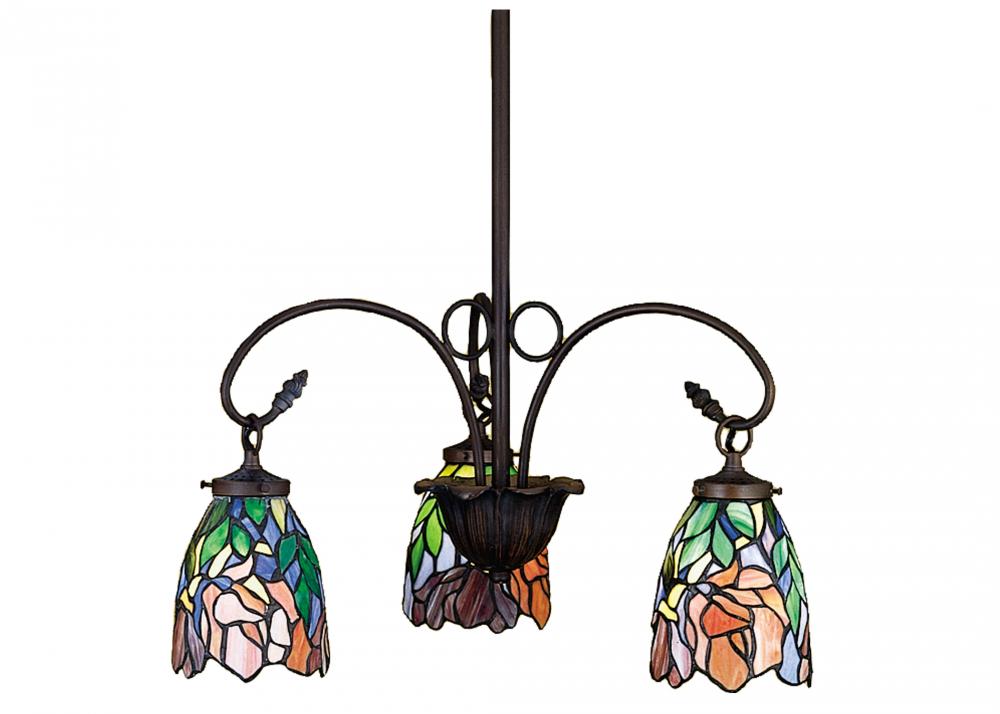 21" Wide Iris 3 Light Chandelier