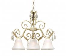 Meyda White 120982 - 24" Wide Cherise 6 Light Chandelier