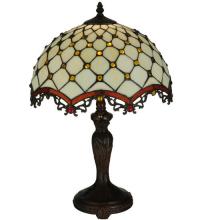 Meyda White 130761 - 20"H Jeweled Katherine Table Lamp