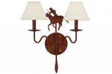 Meyda White 140707 - 18" Wide High Plains Rider 2 Light Wall Sconce