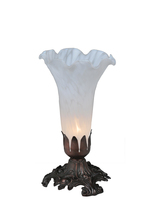 Meyda White 14946 - 7" High White Pond Lily Accent Lamp