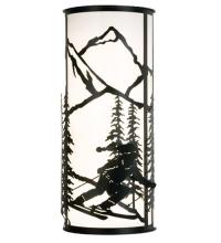 Meyda White 15427 - 13"W Alpine Wall Sconce