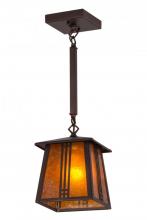 Meyda White 163124 - 7"Sq Prairie Loft Pendant