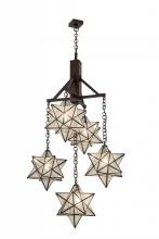 Meyda White 171780 - 30"W Moravian Star 5 LT Chandelier