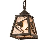 Meyda White 249659 - 5" Square Whispering Pines Mini Pendant