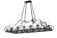 Meyda White 254701 - 66" Long Carlotta 12 Light Oblong Chandelier