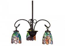 Meyda White 27416 - 21" Wide Iris 3 Light Chandelier