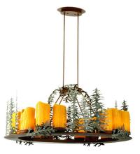 Meyda White 29523 - 42"L Tall Pines 12 LT Oval Chandelier