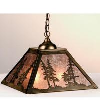 Meyda White 76318 - 16"Sq Tall Pines Pendant